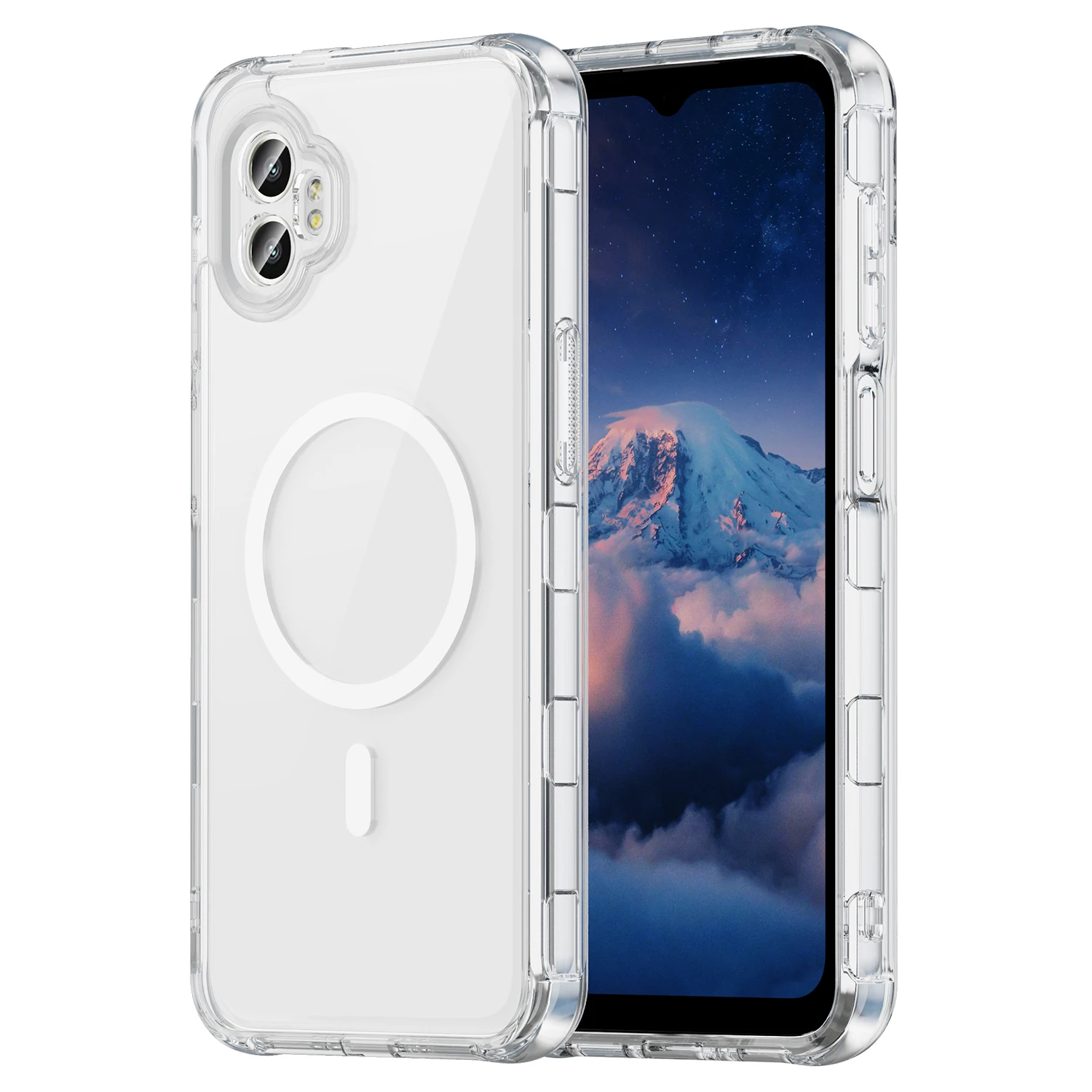 Non-slip Transparent Magnetic Case Fundas For Samsung Galaxy Xcover 7 Pro TPU Frame Acrylic Shockproof Phone Protective Cover