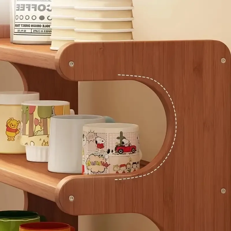 Bamboo Desktop Storage Rack Desk Organizer Bookcases Stationery Home Cup Storage Books Storage Shelf Students
