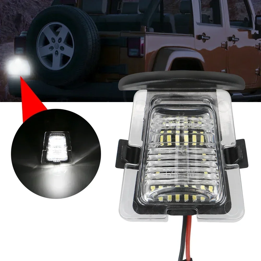 

Car License Light LED Number License Plate Light for Jeep Wrangler JK JKU 2007-2018 USEFUL