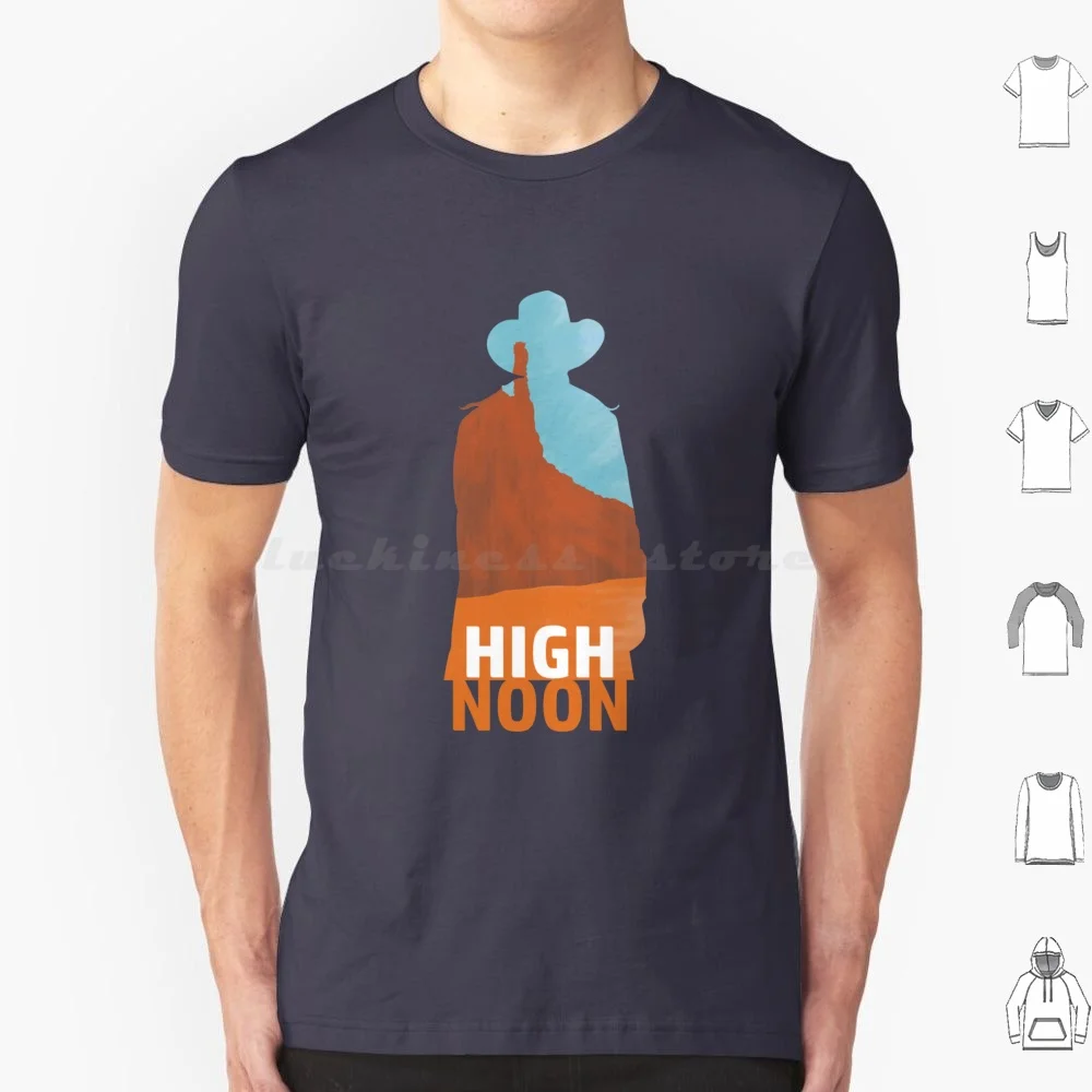 High Noon T Shirt Big Size 100% Cotton High Noon Cowboy Noon High Western Mccree Vodka Drinking Truly Party Tequila Hard