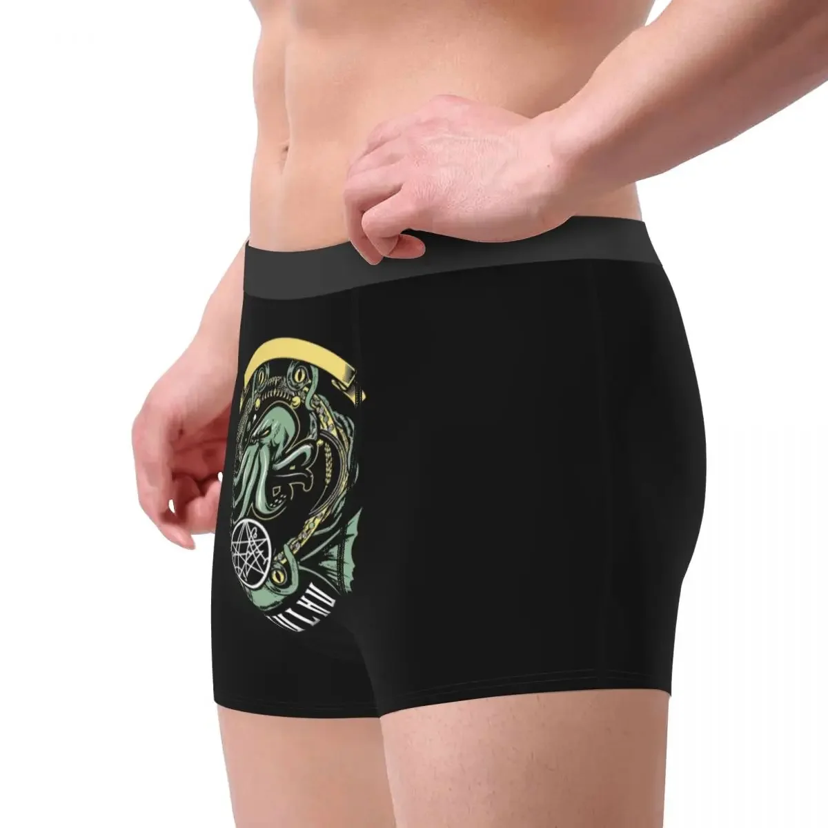 Man Cthulhu Dark Boxer Briefs Shorts Panties Breathable Underwear Lovecraft Occult Mysticism Male Funny Underpants