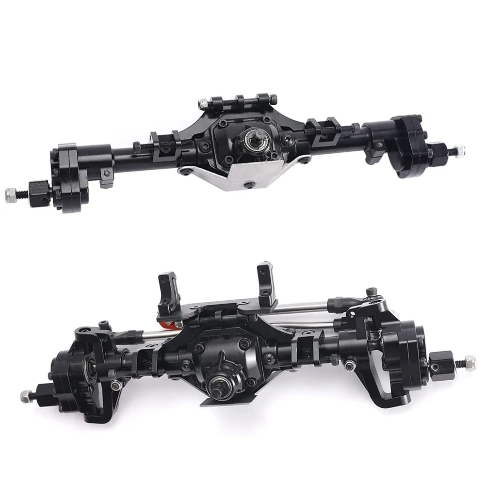 Aluminum Front Rear Portal Axle Assembled Axles for 1/10 Axial SCX10 II 90046 90047 RC Crawler Car Upgrades