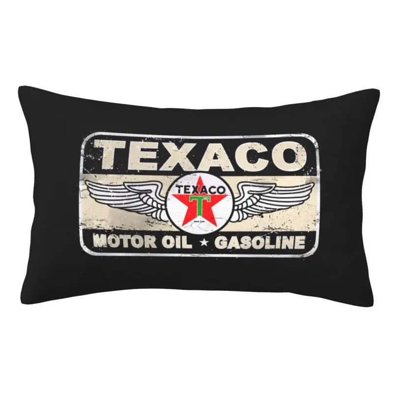 Custom Vintage Texaco Sign Throw Pillow Covers Rectangle Pillowcase