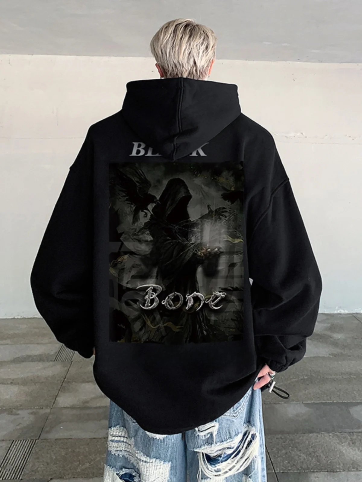 

American Sle fiti Hoodie Boys Padded oulder Jaet Rigorous Large Hat Winter Casual Loose Fit Cotton Polyester