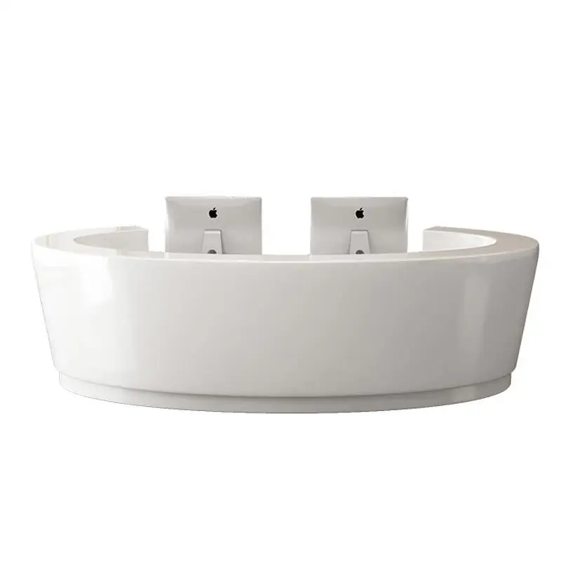 

Curved paint office front desk reception desk special-shaped welcome bar table