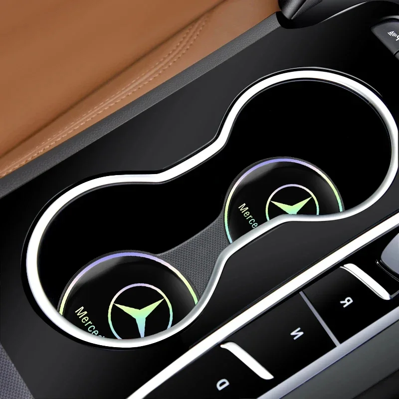 2 قطعة سيارة الملونة كأس الماء وسادة الداخلية اكسسوارات لمرسيدس بنز AMG W206 W204 W205 W212 W213 W221 W222 W223 W251 W464