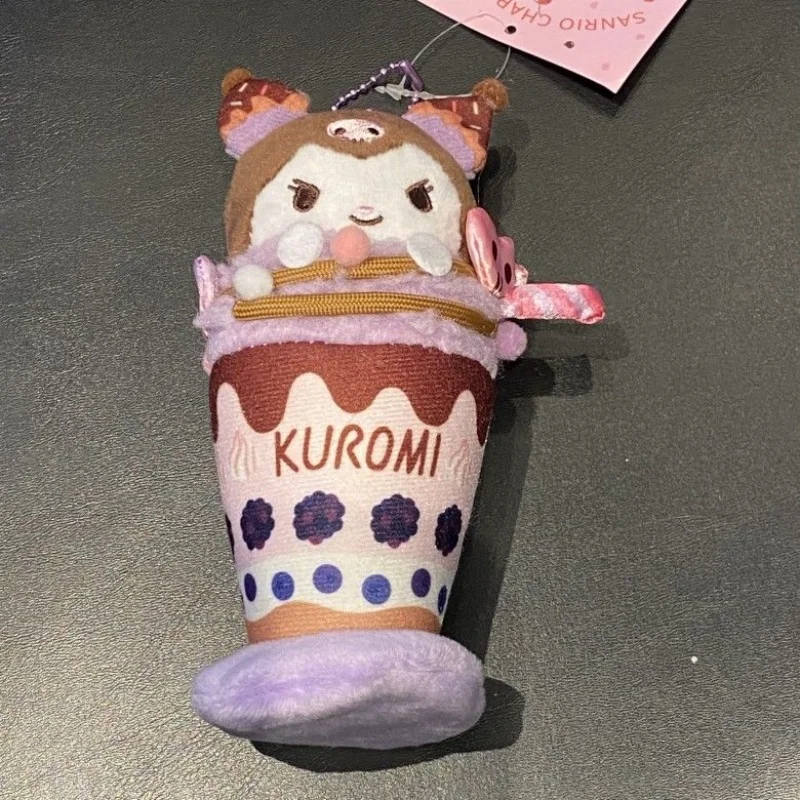Sanrio Hello Kitty Kuromi Cinnamoroll Parfait Ijs Zacht Pluche Sleutelhanger Rugzak Rits Hangende Decoratie Telefoon Charme Cadeau