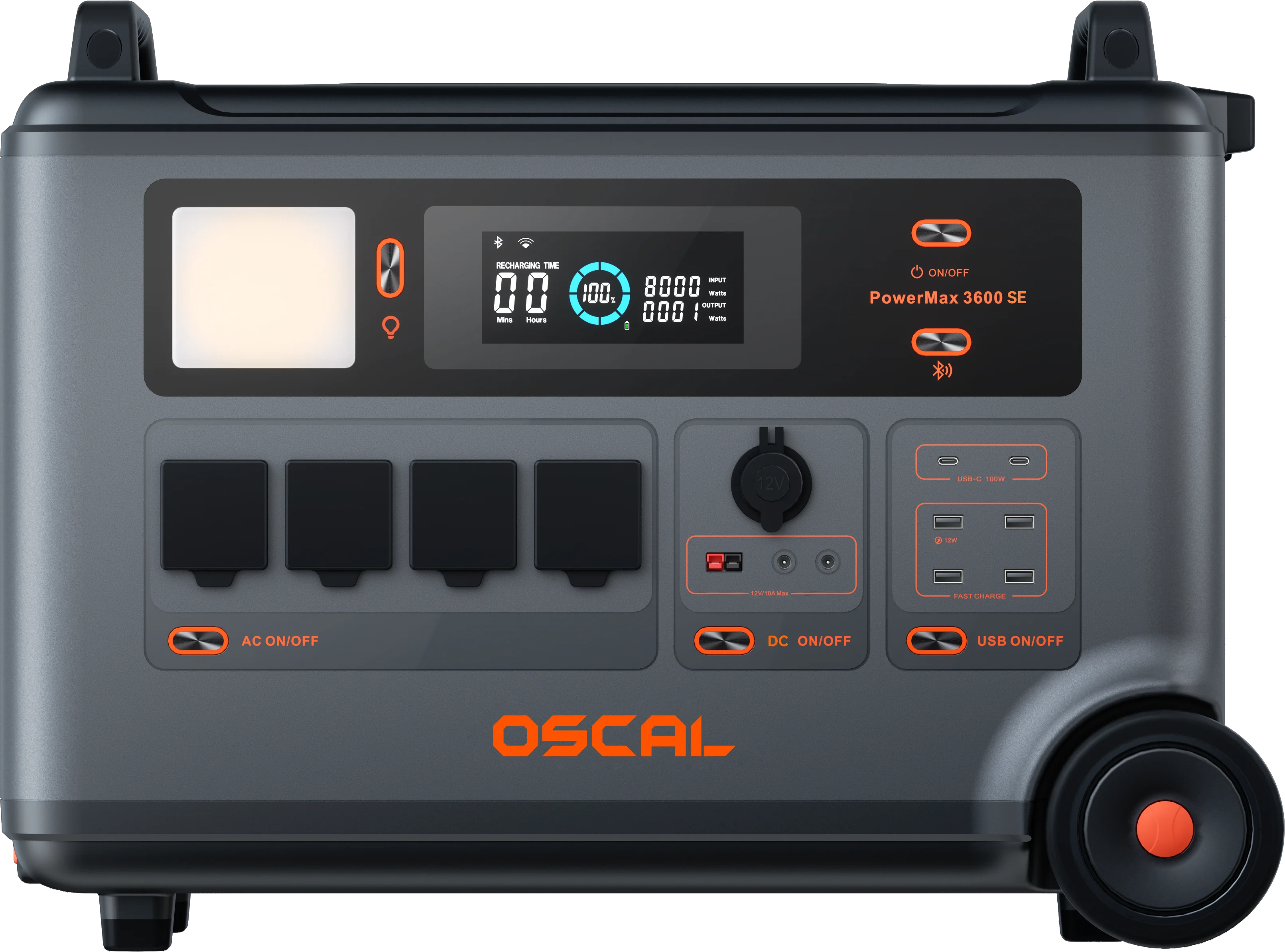 OSCAL Estación de Energía 3600Wh – Batería LiFePO4 portátil para pesca