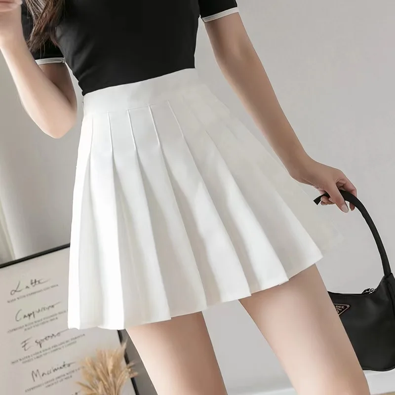 2024 Pink Pleated Skirt Summer Winter Black Mini Skirts Women Micro Skirt White Skirt Kawaii Harajuku Y2k Skirt High Waist Goth