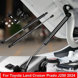 2PCS Front Bonnet Hood Gas Struts Bars Spring Shock Rod Support Lift For Toyota Land Cruiser Prado LC250 2024 Car Accessories