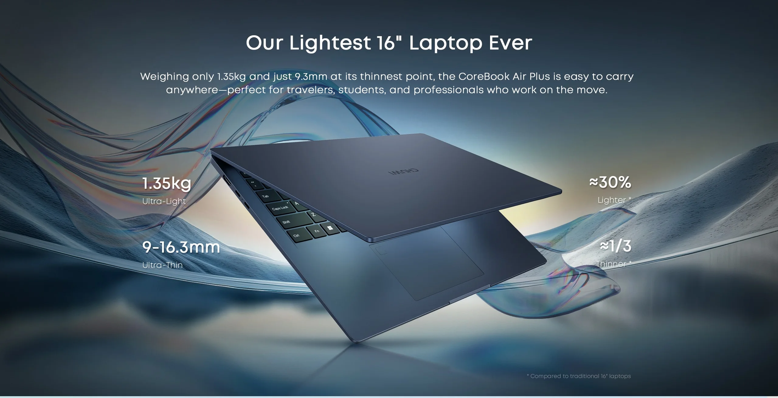 CHUWI CoreBook Air Plus 16'' / CoreBook Air 14'' Ultraleicht-Laptop AMD R5 6600H Prozessor 16GB RAM 512GB SSD Computer Windows 11 – Detail 2