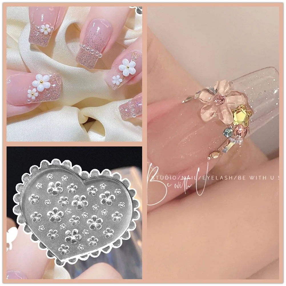 1pc MD01-66  Flower Rose Bowknot  Bat Butterfly 3D Acrylic Nail Mold  Nail Art Decorations  DIY  Silicone Nail Art