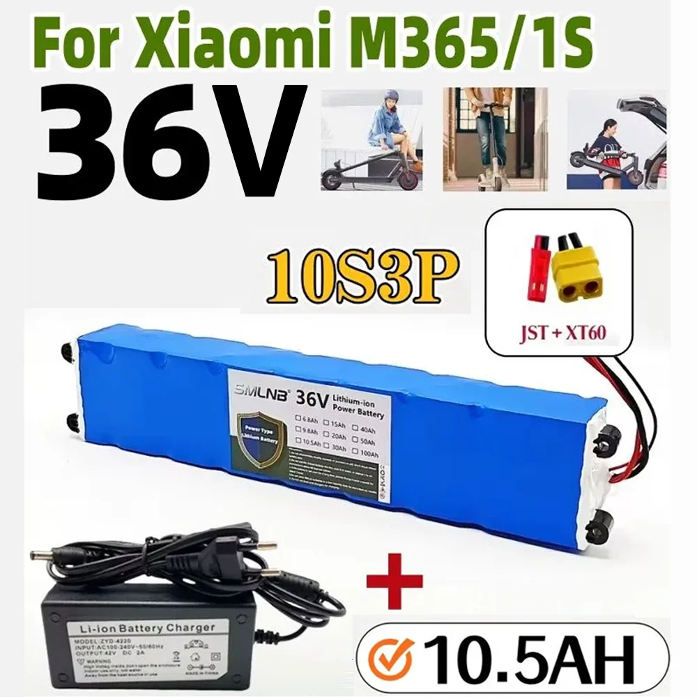 

For Xiaomi M365/M365pro 36V 10500mAh 10S3P Battery Suitable New Electric Scooter Battery 18650 Lithium-ion battery pack with BMS