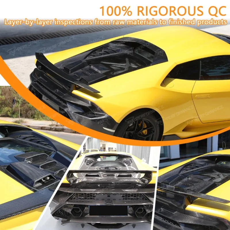 

New Design T Style Dry Carbon Fiber Rear Hood for Huracan LP610 Modified T Style Auto Part Rear Hood