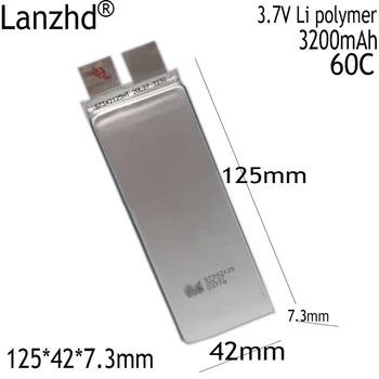 7342125 60C 배터리 시동 전원 공급 장치, 자동차 점화기 배터리, 3200mAh 고출력 리튬 배터리, 1- 10 개/몫, 3.7V