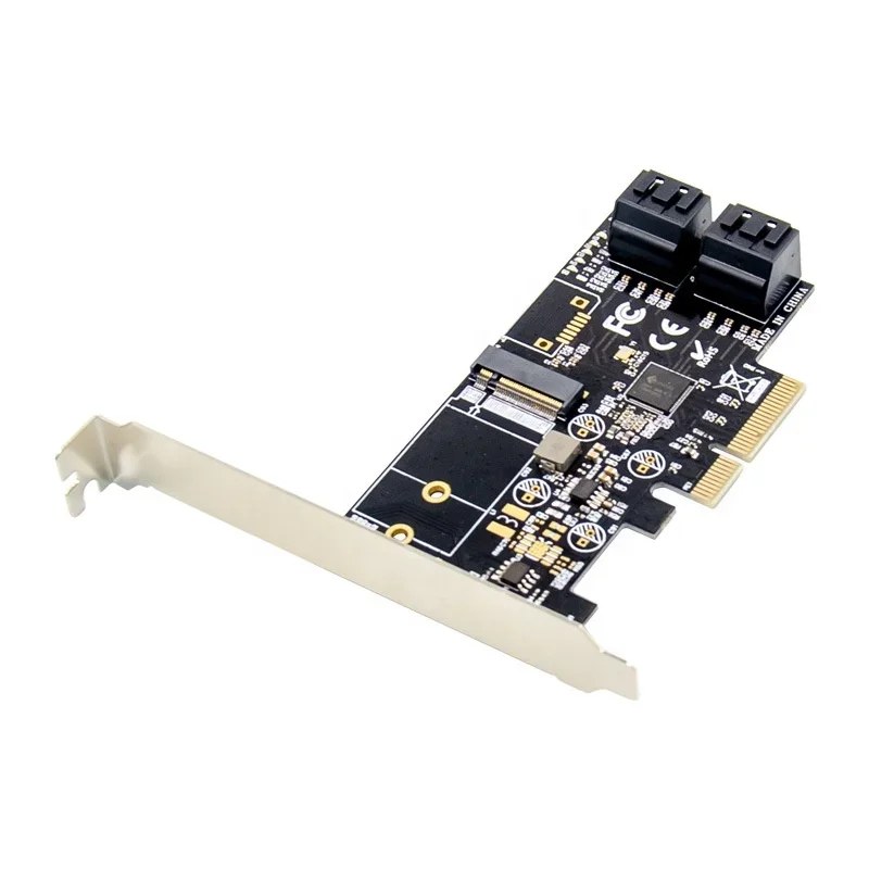 Adaptador PCI-E X4 M.2 NVMe SATA JMB585 4 Puertos - imagen 4