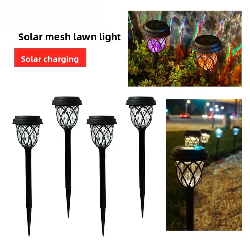 

Solar LED Lawn Stake Lights Outdoor Waterproof Landscape Atmosphere Decorative Spike Lamp for Garden Patio Yard Grass