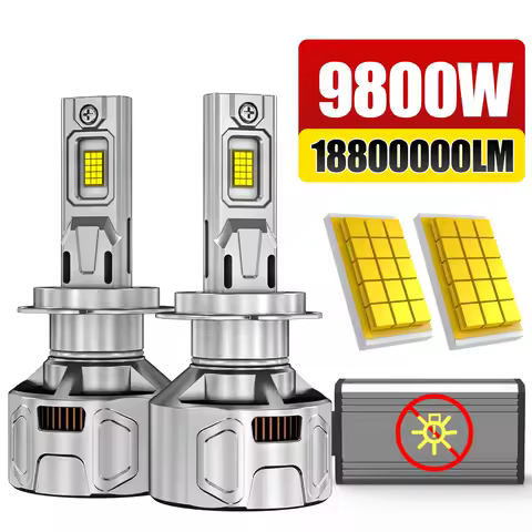 2PCS 9800W Super Power LED Headlight High H7 H4 H11 LED Car light H1 H8 H11 9005 HB3 9006 HB4 CANBUS 6500K Auto Bulbs 12V 24V