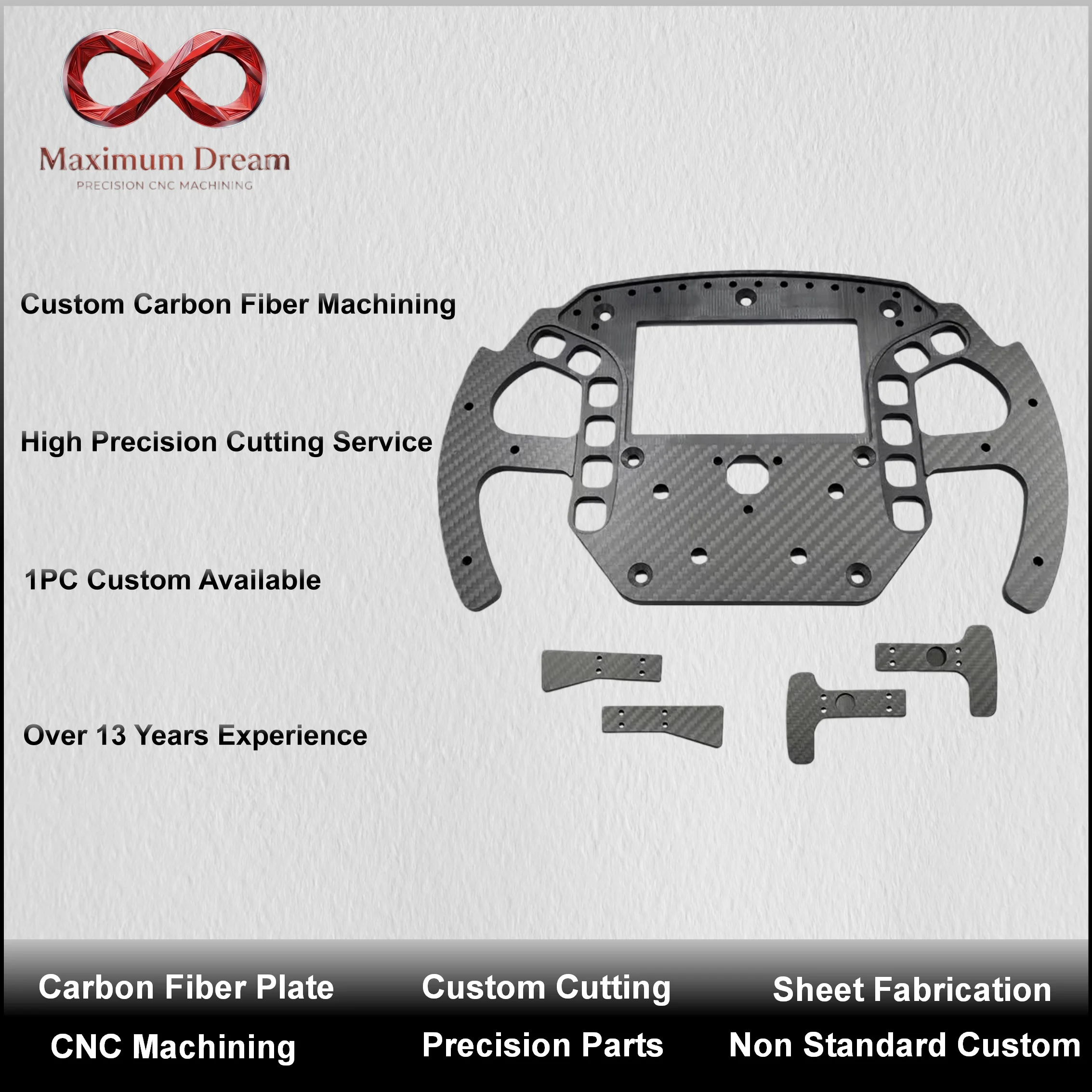 Drone Frame - Özel Kesim Karbon Fiber Levha CNC