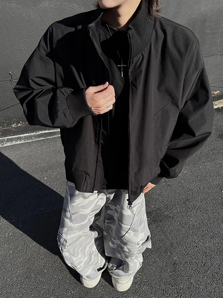 

Мужское бейсбольное пальто Bla Bomber American Sle Flight Jaet ort Fit oulder Enhancing, повседневное свободное пальто из полиэфирного волокна, осень...