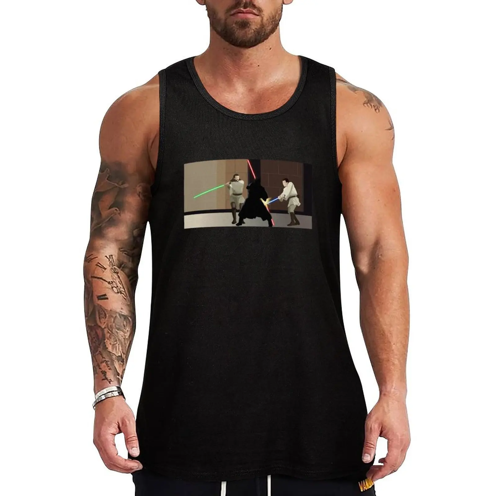 

Duel of the Fates Active Tank Top singlets for men Gym t-shirt man gym shirts