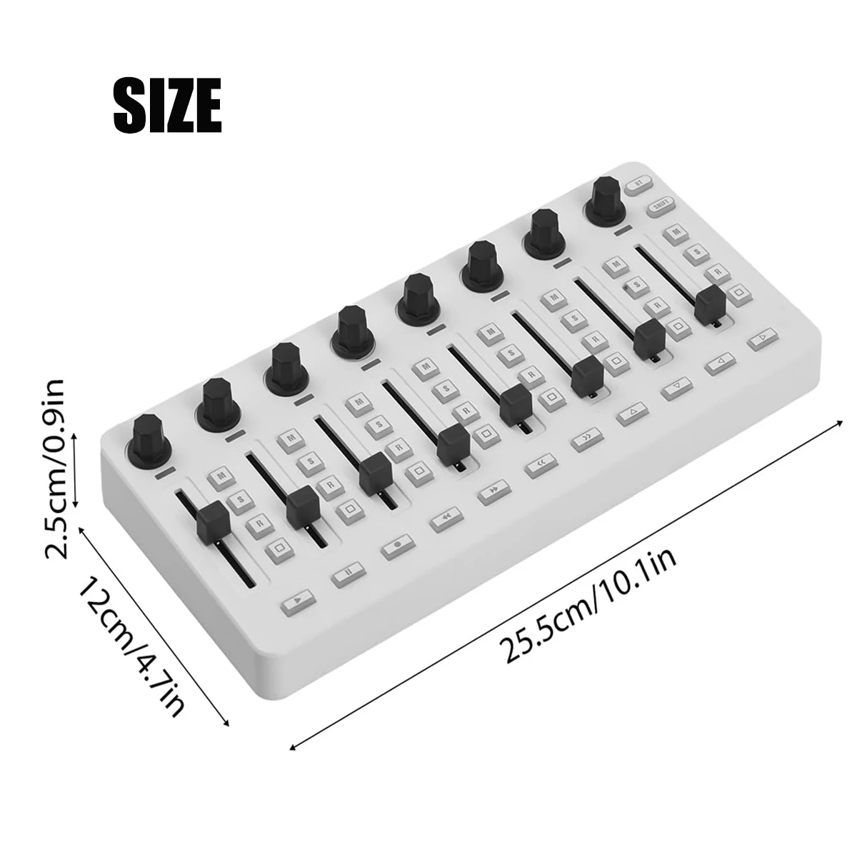 M-VAVE SMC-Mixer Wireless MIDI Controller, 43 Buttons 8 Faders 8 Knobs, Portable DAW Controller for Ableton/FL Studio/Cubase