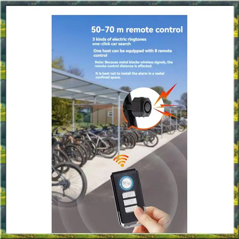 ABGZ Bicycle Alarm System Rechargeable, Anti-Theft Accessories,Vehicle Theft With Remote Control,Bicycle Lock