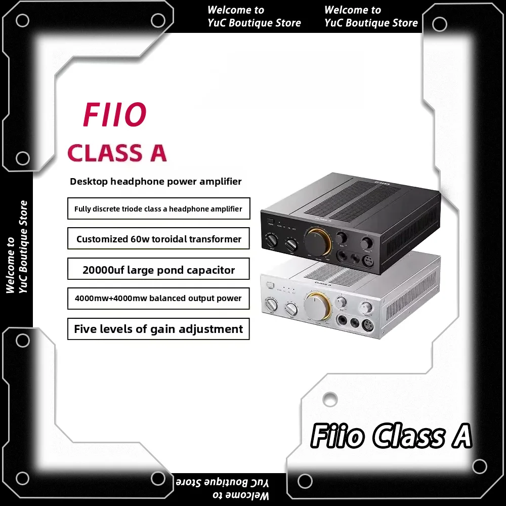 Fiio Class A All-Discrete Transistor Class A Desktop Headphone Amplifier With Independent Bass Treble Control Five-Level Boost