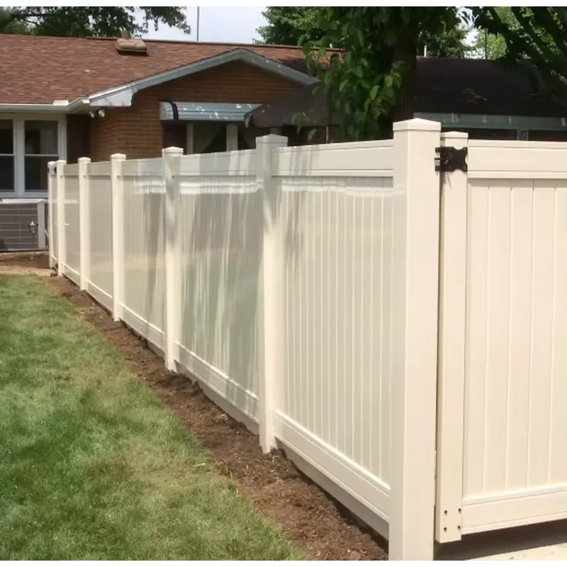 6ft Outdoor Privacy Fence White Vinyl Fence PVC Panel for Residential and Farm Use