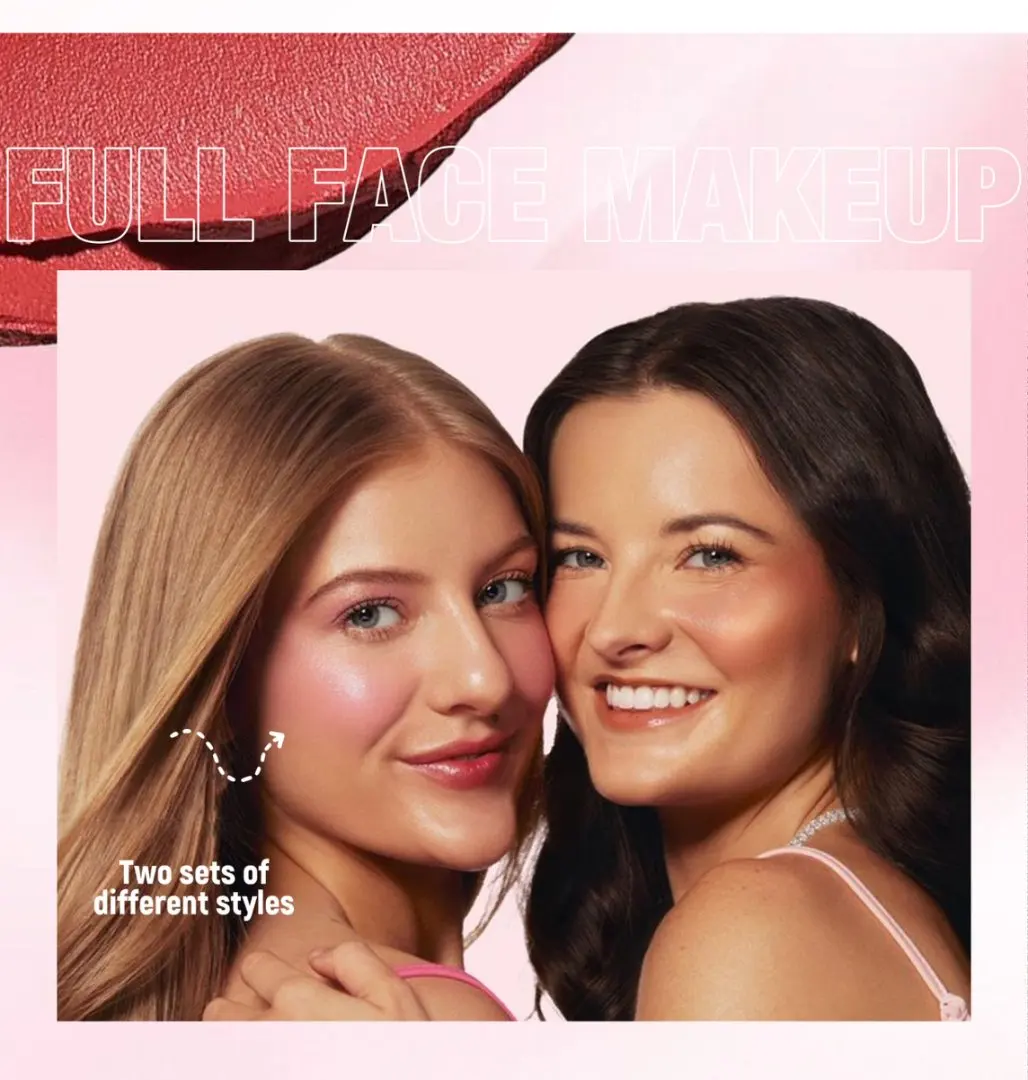 مجموعة مكياج طويلة الأمد مكونة من 11 قطعة مع ظلال عيون مصبوغة وأحمر خدود مقاومة للماء ومضادة للتلطخ ومستحضرات تجميل للوجه #3