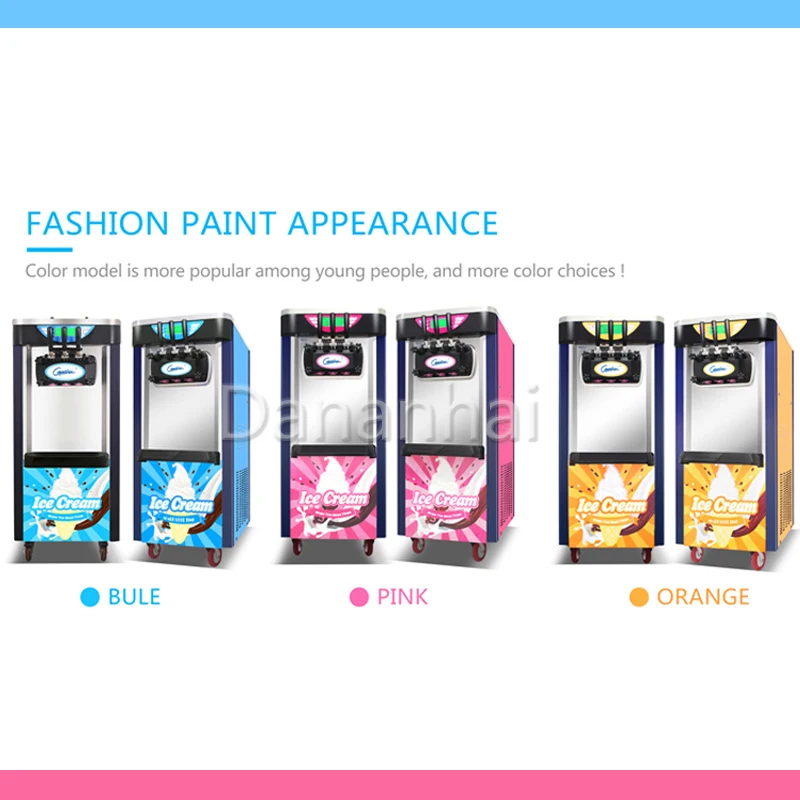 

2025 Новая горячая распродажа мягкого мороженого, коммерческая машина для замороженного йогурта, машина для мороженого с конусом из нержавеющей стали