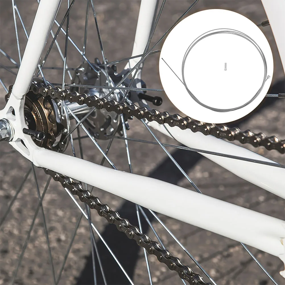 

2pcs Stainless Gear Bicycle Transmission Line Transmission Shift Cable 2.1M Stainless Steel Bike Brake Cable Bike 82\