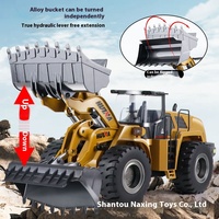 Huina 583 Large Remote-Controlled Loading Vehicle, Electric Alloy Engineering Vehicle Model, Toy Screw Screw Bulldozer Toys Gift
