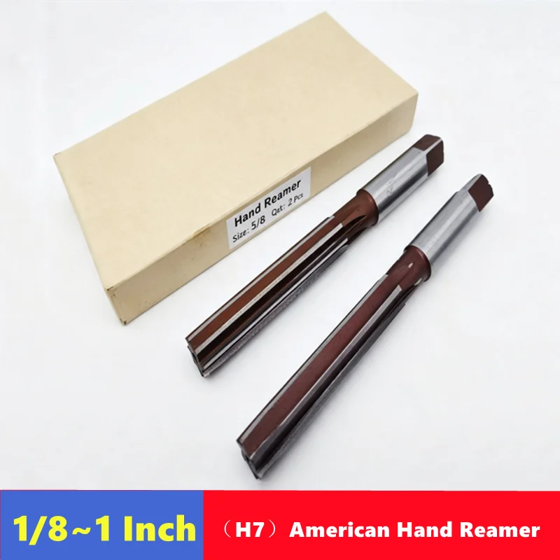 9Sics H7 Amerikanische Handreibahle 1/8 1/4 1/2 5/8 3/4 7/8 1 Zoll, geeignet zum Entgraten von Stahl, Eisen, Kupfer und Aluminium.