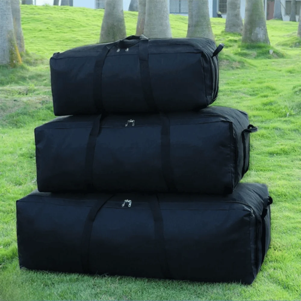 55L/100L/150L Extra Large Capacity Travel Bag Waterproof Foldable Camping Tent Storage Bag Multi-functional Reinforced Handles