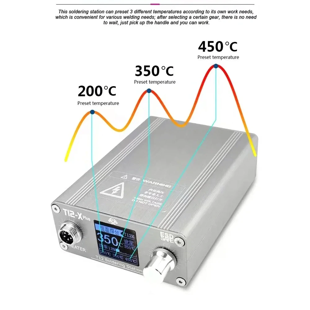 OSS T12-X Plus Solder Station 75W Digital display Constant temperature With T12 Tips For Mobile Phone Repair Welding Tools