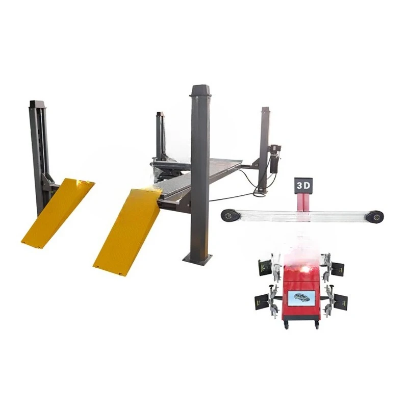 Car four-column lift Car lift four-wheel aligner combination