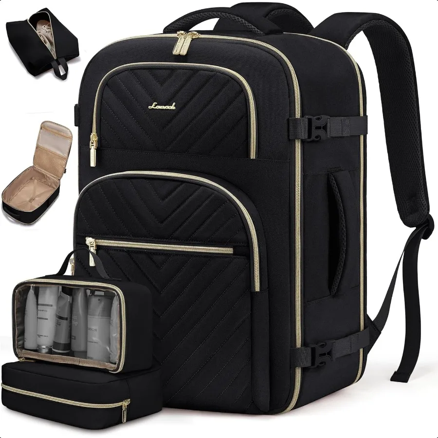 

Travel Backpack Carry on Flight Appd 40LWaterproof TSA Travel entials Personal Item Backpack for Women Men Large Carry on Lage