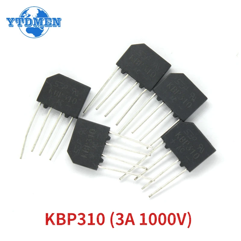 5 sztuk prostowniki KBP310 mostek dioda prostownicza 3A 1000V element elektroniczny