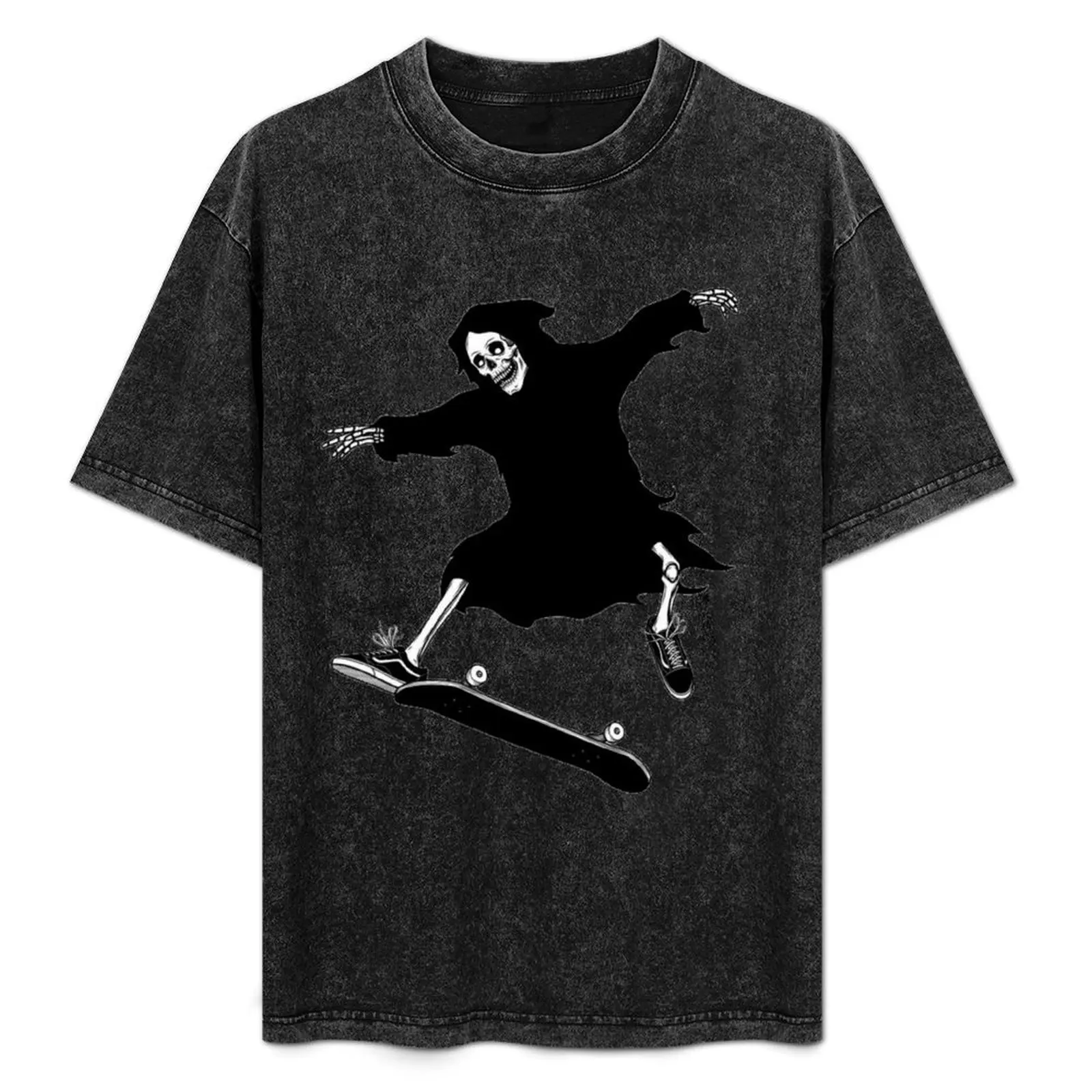 

Grim Reaper Skateboarding T-Shirt Big and Tall Crew Neck Tee