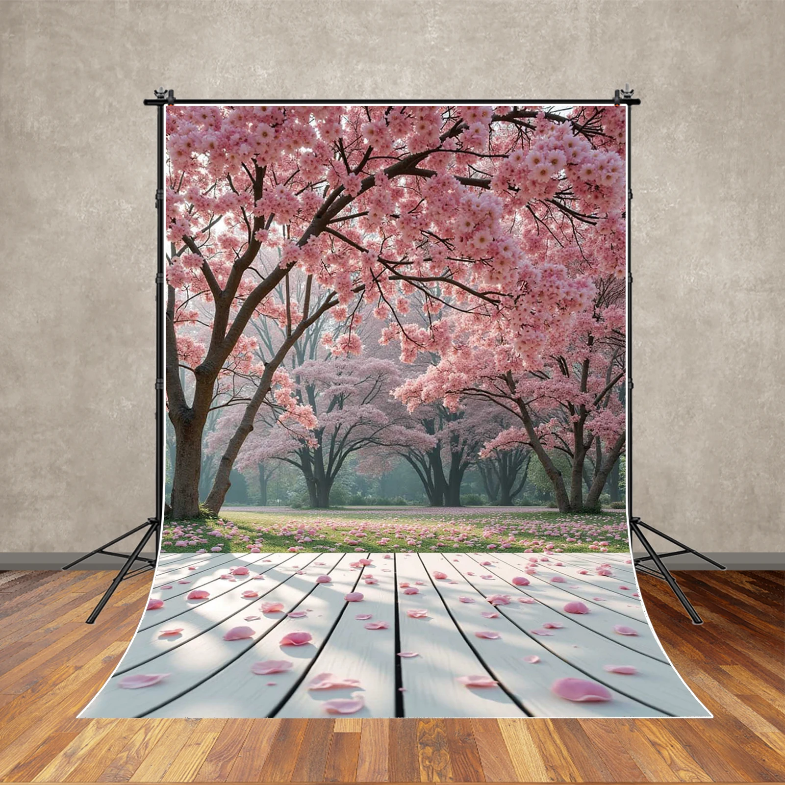 MOON.QG خلفية زهرة الربيع حديقة العشب طفل الفتيات عيد ميلاد الأزهار الشاي حفلة التصوير خلفية استحمام الطفل
