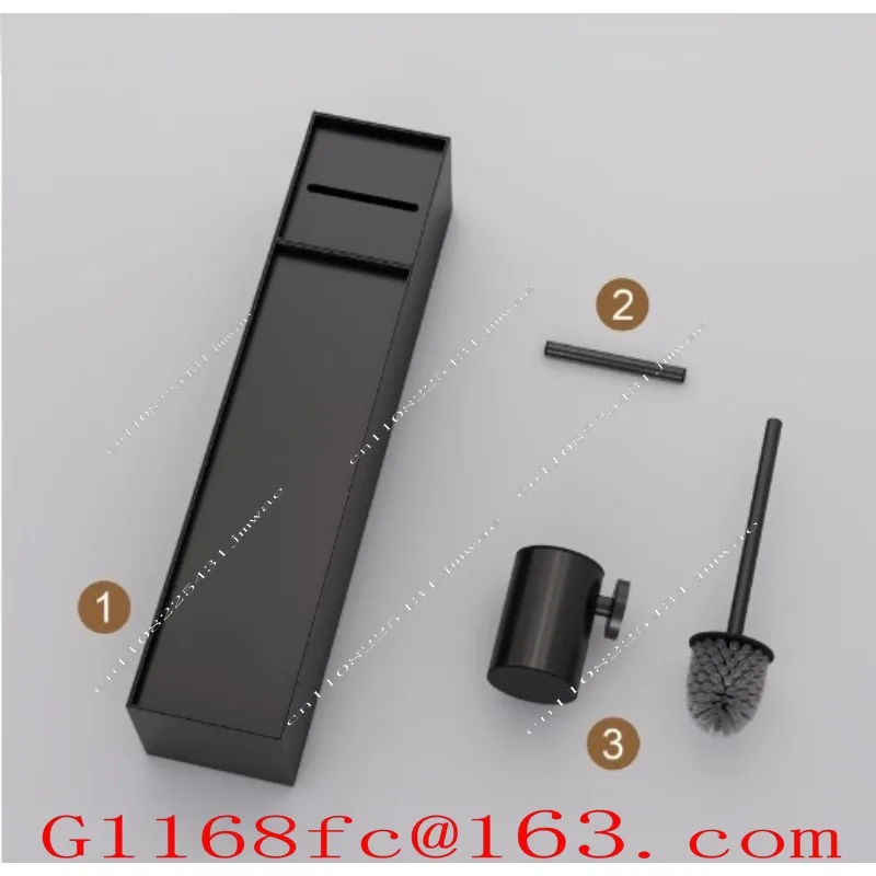 Concealed Toilet Brush Bathroom Cabinet Embedded 304 Stainless Steel Two-in-one Trash Can Niche