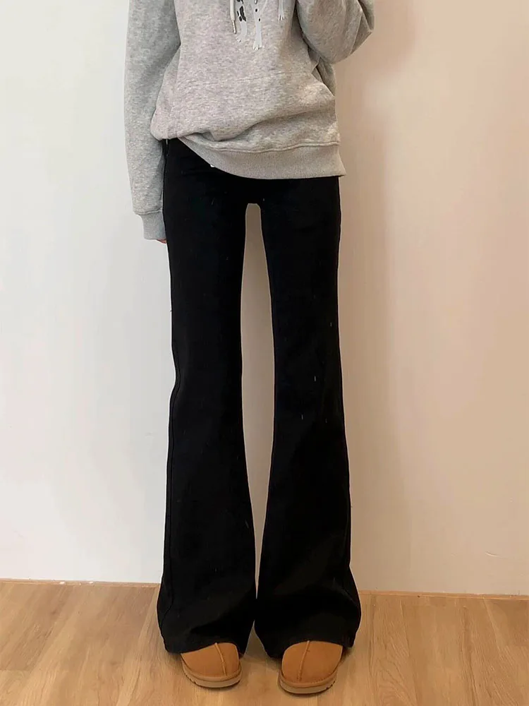 White Flared Jeans Women's Autumn New Style Versatile Low Waist Slim Straight Not Tight Leg  Hoof Flared Pants - view 5