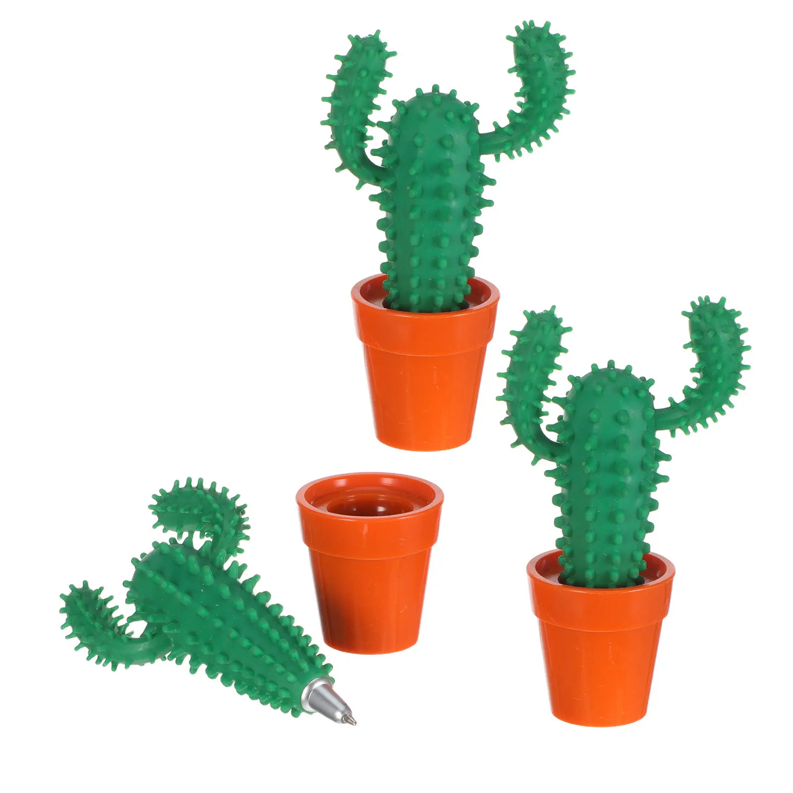 

3Pcs Cactus Bonsai Shaped Ballpoint Pens Cute Kawaii Gel Ink Writing Pens for Teachers Kids Office Party Gifts School Stationery