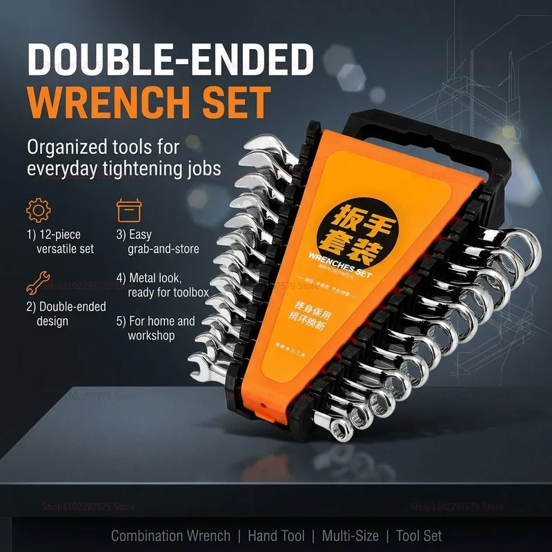12-piece-8-19mm-wrench-set-dual-opening-non-slip-portable-hand-tools-universal-home-repair-kit-for-home-diy-and-car-repair