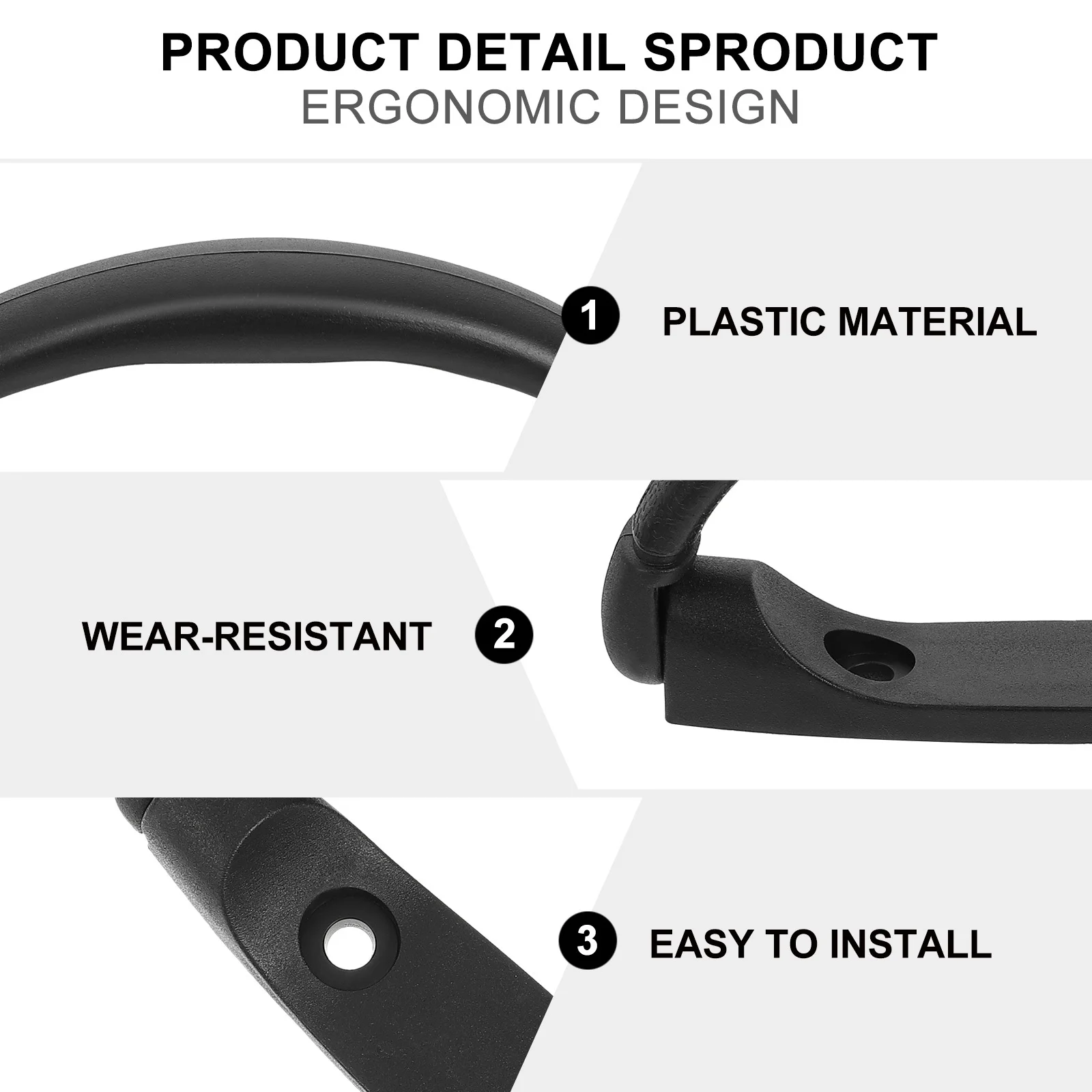 

6pcs Speaker Handles For Subwoofer Black Plastic Handle Indoor Outdoor Cabinet Handle Durable Lightweight Easy Carry Secure
