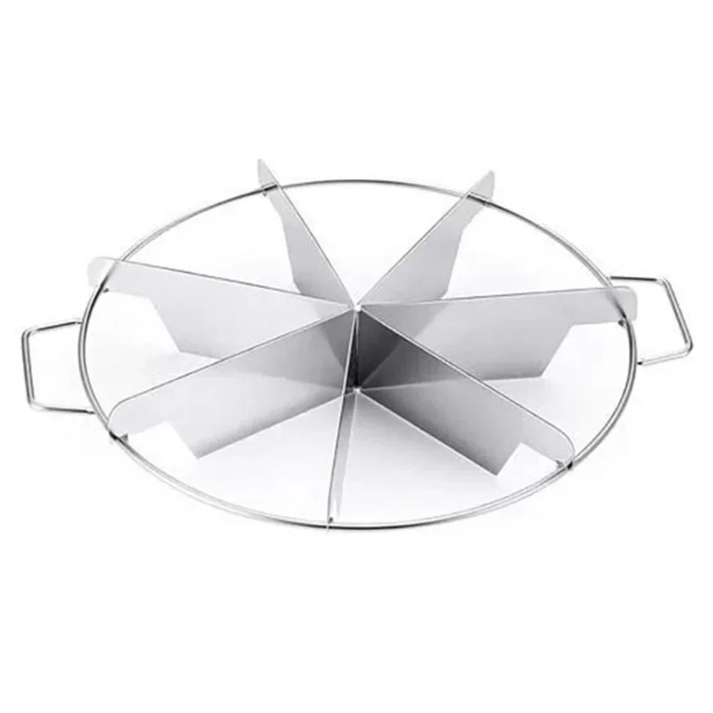 Precision Cake and Pizza Circular Cutter Stainless Steel Slicer for Equal For portion Division into 6 7 or 9 Pieces