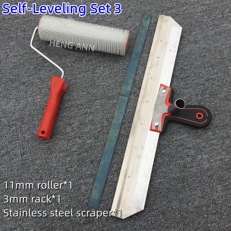 Cement Self-leveling Kit Epoxy Floor Paint Roller Blade Spike Construction Tool