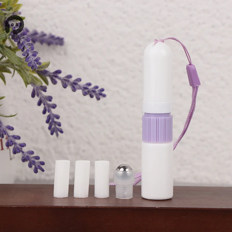 

●★☆2 In 1 Blank Nasal Inhaler Sticks Essential Oil Bottle Aroma Diffuser Empty Nasal Aromatherapy Inhalers Tubes With Lanyard