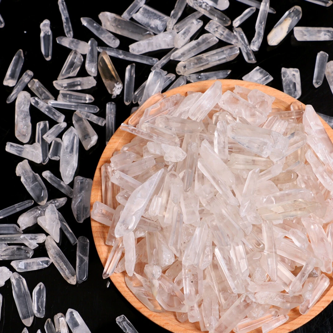 40g/120g/240g Natural Clear Quartz Crystal Points for DIY Craft, Clear Quartz Crystal Specimen, Garden Bonsai Home Decoration